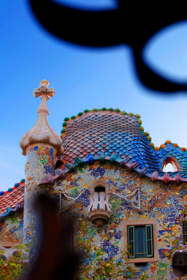 Casas Batllo em Barcelona imagens de stock Casas Batllo em Barcelona imagens de stock