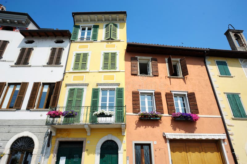 Colorful houses in Italian town. Colorful houses in Italian town