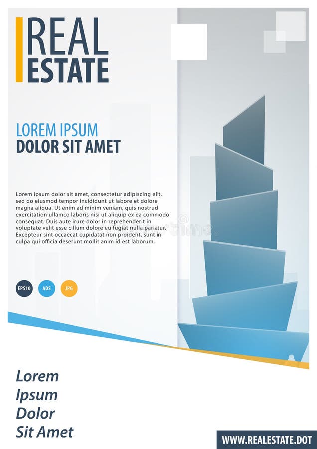 Casas de las propiedades inmobiliarias?, planos para la venta o para el alquiler Folleto del negocio Diseño del aviador Prospecto stock de ilustración Casas de las propiedades inmobiliarias?, planos para la venta o para el alquiler Folleto del negocio Diseño del aviador Prospecto stock de ilustración