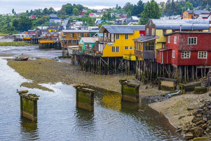 Palafitos (stilt houses) in Castro, Chiloe island (Chile). Palafitos (stilt houses) in Castro, Chiloe island (Chile)