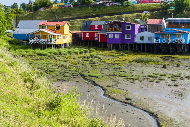 Palafitos (stilt houses) in Castro, Chiloe island (Chile). Palafitos (stilt houses) in Castro, Chiloe island (Chile)