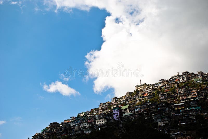 Houses at top of the mountain in Baguio. Houses at top of the mountain in Baguio.