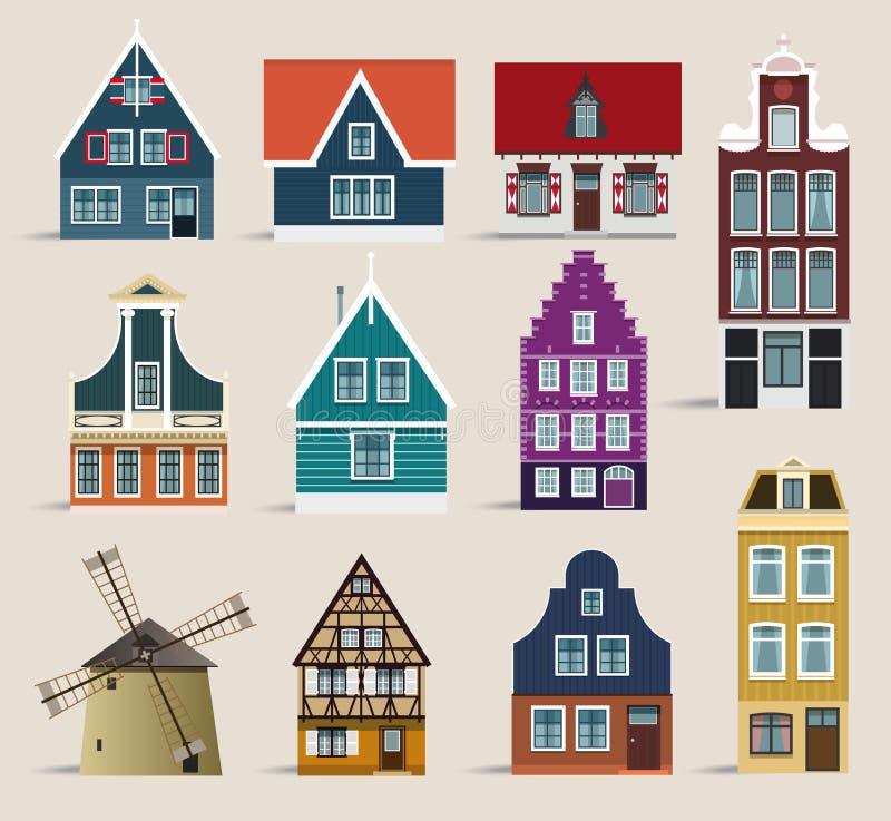 Casas holandesas libre illustration Casas holandesas libre illustration