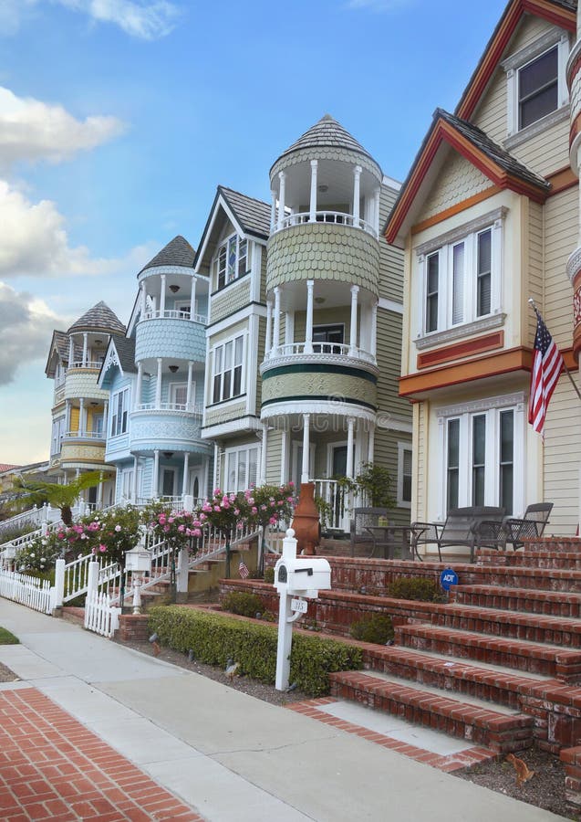 Casas Victorianas, Edificios De La Arquitectura Victoriana Fotografía