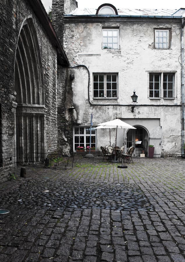 Old houses on the Old city. Tallinn. Estonia. City landscape. Old houses on the Old city. Tallinn. Estonia. City landscape