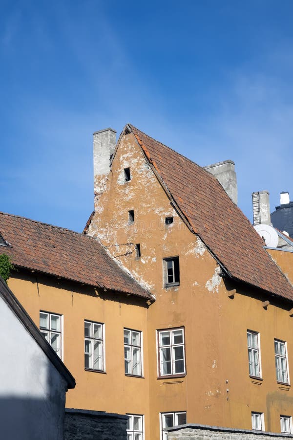 Old houses on the Old city streets. Tallinn Estonia. Old houses on the Old city streets. Tallinn Estonia