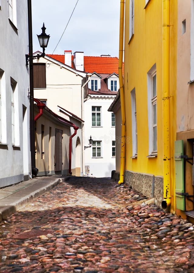 Old houses on the Old city streets. Tallinn. Estonia. Old houses on the Old city streets. Tallinn. Estonia.