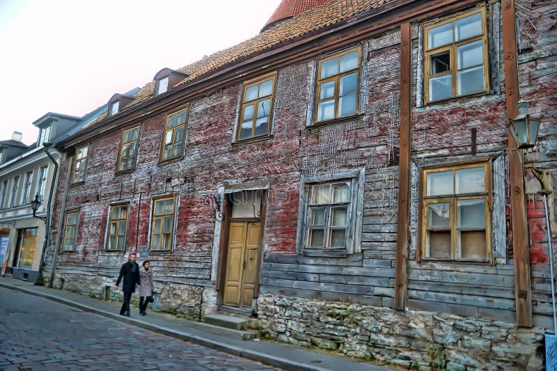 Old houses on Old city streets. Tallinn. Estonia. Old houses on Old city streets. Tallinn. Estonia.