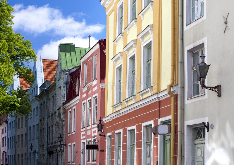 Old houses on the Old city streets. Tallinn Estonia. Old houses on the Old city streets. Tallinn Estonia.