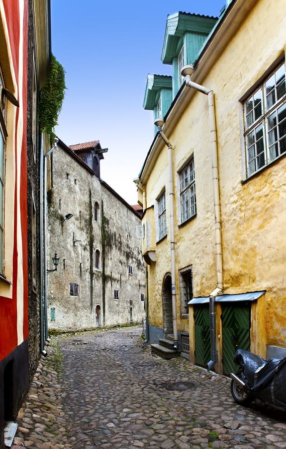 Old houses on the Old city streets. Tallinn. Estonia . Old houses on the Old city streets. Tallinn. Estonia .