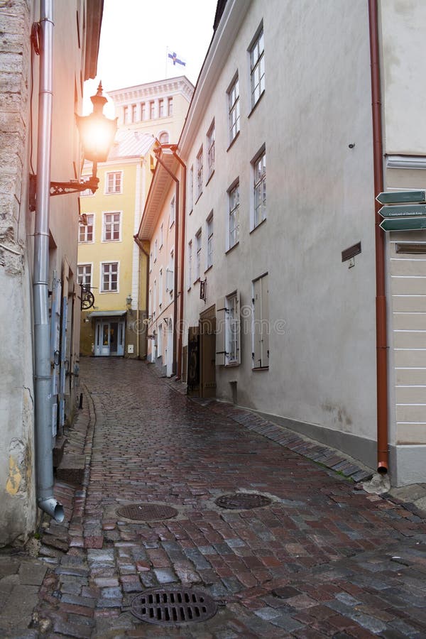 Old houses on the Old city streets. Tallinn. Estonia. Old houses on the Old city streets. Tallinn. Estonia.