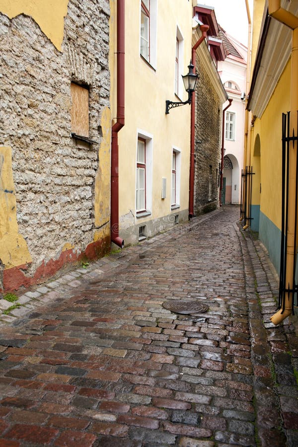 Old houses on the Old city streets. Tallinn. Estonia. Old houses on the Old city streets. Tallinn. Estonia.