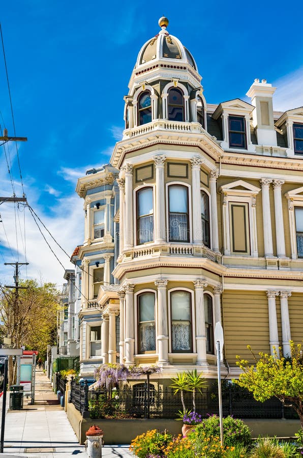 Traditional Victorian houses in San Francisco - California, United States. Traditional Victorian houses in San Francisco - California, United States