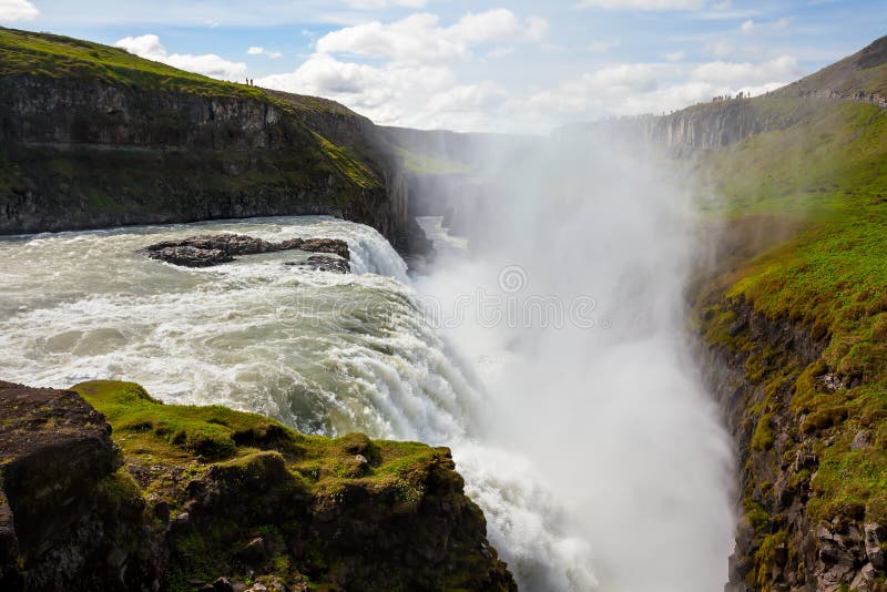 Cascada de Gullfoss en Islandia imagenes de archivo Cascada de Gullfoss en Islandia imagenes de archivo