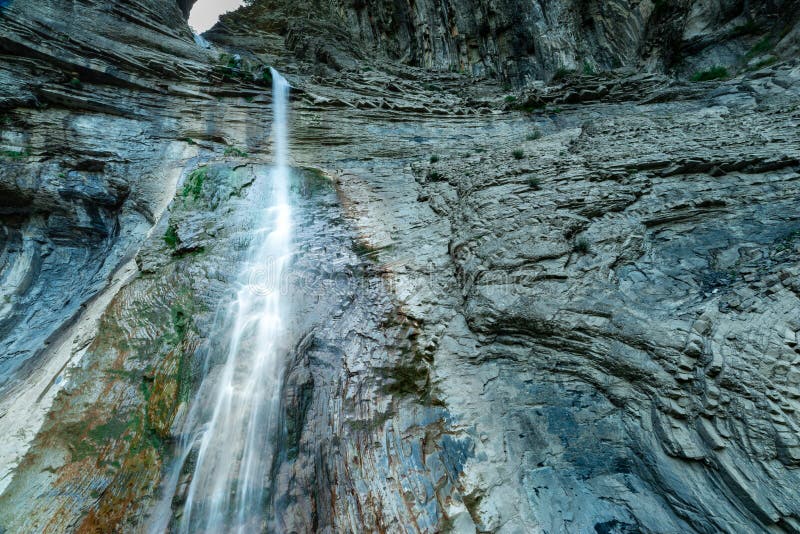 Cascada de Sorrosal Huesca fotografía de archivo Cascada de Sorrosal Huesca fotografía de archivo