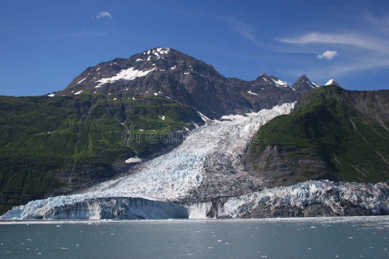 Cascade et glaciers de Barry images libres de droits Cascade et glaciers de Barry images libres de droits