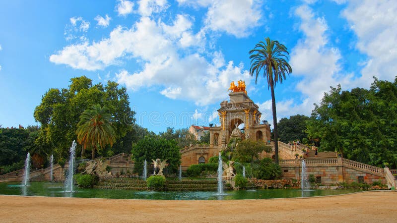 Cascade Fountain in the Ciutadella Park in Barcelona stock images Cascade Fountain in the Ciutadella Park in Barcelona stock images