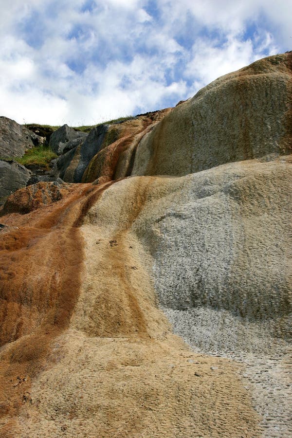 Cascade of Limestone Rock