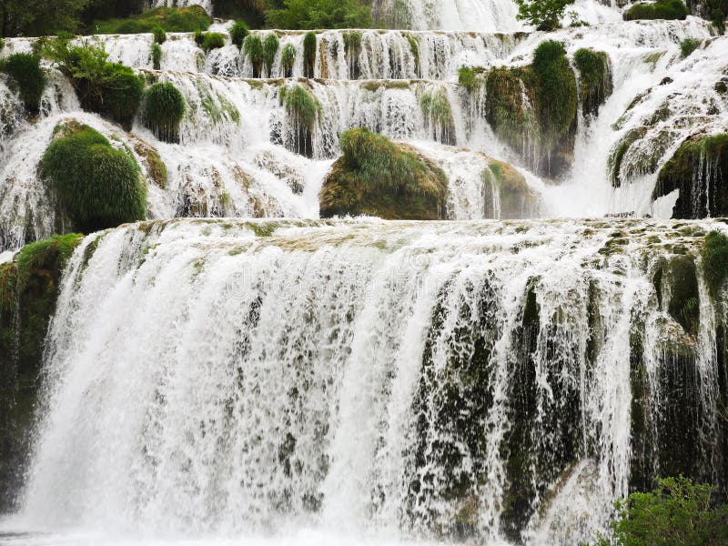 Cascade of waterfall in Kornati region, Dalmatia