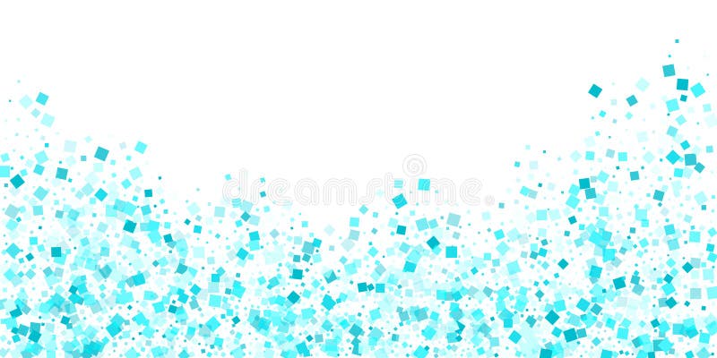 Cascading summer party sparkling blue elements flying vector design. Delightful cubic shine. royalty free illustration