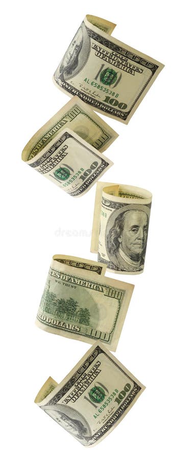 Cascading US Dollars royalty free stock image