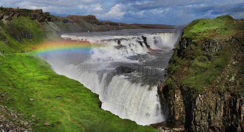 Cascata in Islanda Gullfoss fotografia stock libera da diritti