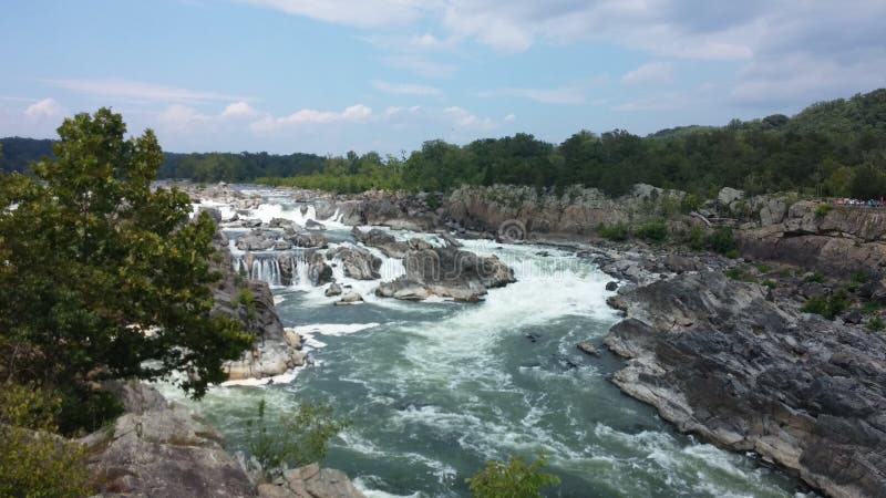 Cascate e rapide a Great Falls, Virginia fotografie stock
