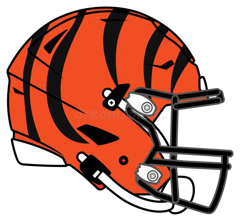 Casco arancione moderno della squadra di calcio dei bengala americani di cincinnati royalty illustrazione gratis
