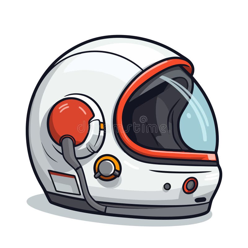 Casco Astronauta Aislado. Linda Imagen De Un Casco De Traje Espacial.  Ilustración del Vector - Ilustración de piloto, planeta: 282991910