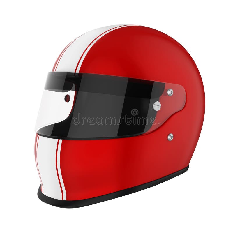 Casco di automobilismo isolato illustrazione vettoriale