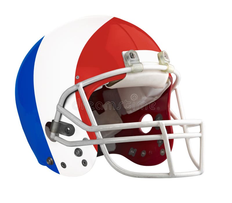 Casco di football americano inbandierato della Francia fotografie stock Casco di football americano inbandierato della Francia fotografie stock