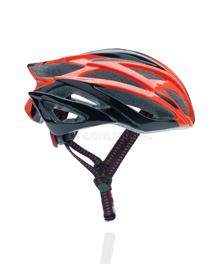 Casco di sicurezza del mountain bike della bicicletta fotografie stock libere da diritti Casco di sicurezza del mountain bike della bicicletta fotografie stock libere da diritti