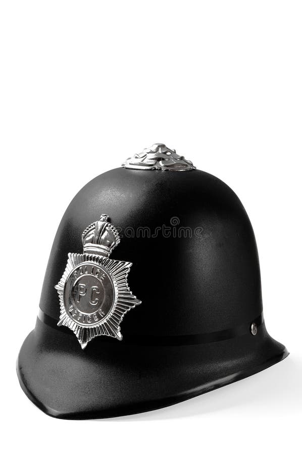 Casco plástico de la policía del juguete imagenes de archivo Casco plástico de la policía del juguete imagenes de archivo