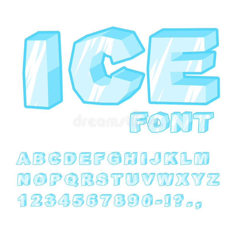 case clippingstilsorten mig upperen för isbokstavsbanan Förkylningbokstäver Genomskinligt blått alfabet Frostig alphab
