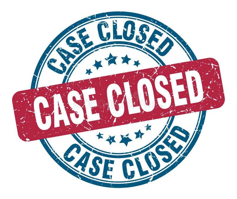 Case closed stamp stock vector. Illustration of background - 153949744