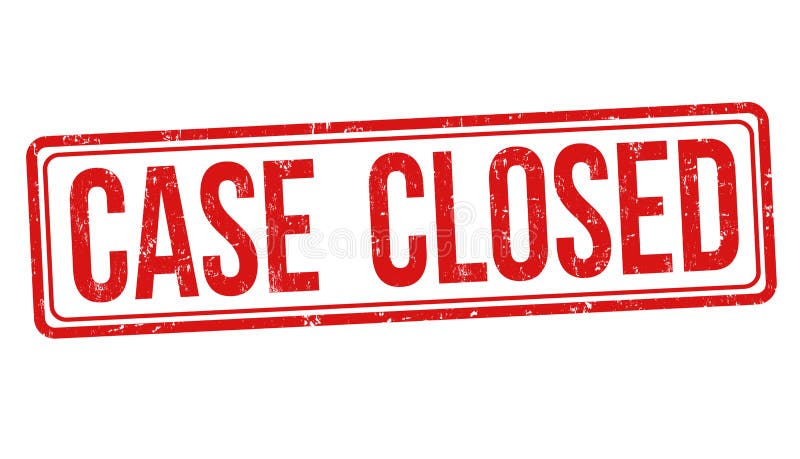 Case closed rubber stamp stock vector. Illustration of label - 29916698