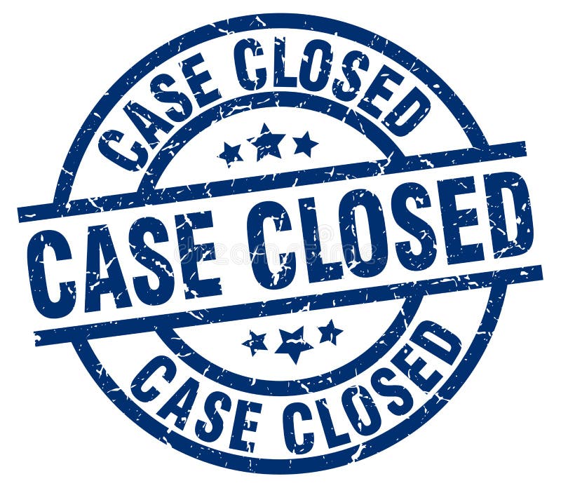 Case closed stamp stock vector. Illustration of vintage - 122275955