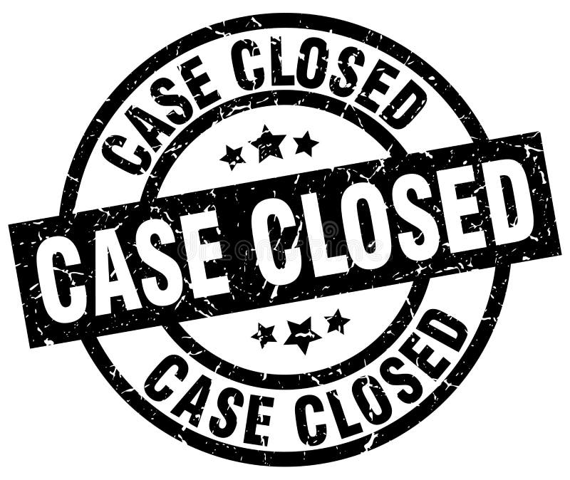 Case closed stamp stock vector. Illustration of white - 122379210