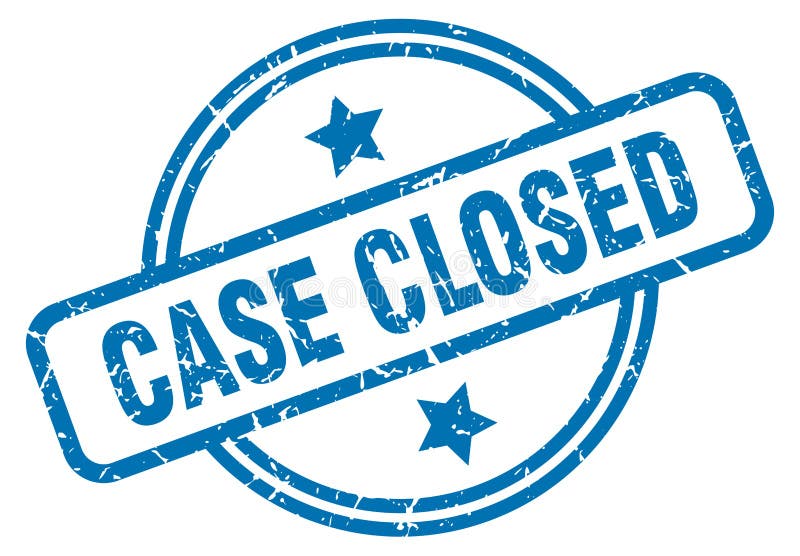 Case closed stamp stock vector. Illustration of label - 148425901