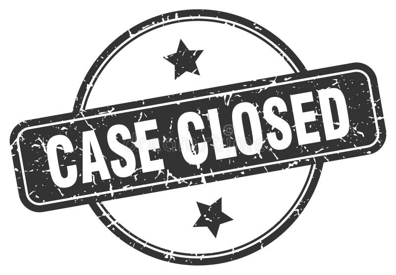 Case closed stamp stock vector. Illustration of background 148243750