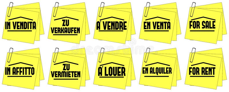 Case da vendere le case per affitto royalty illustrazione gratis Case da vendere le case per affitto royalty illustrazione gratis