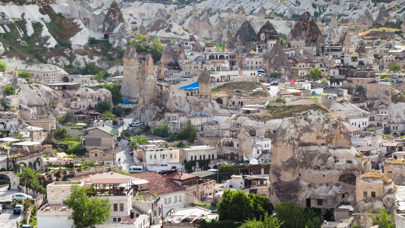case di partment nella città di Goreme in Cappadocia fotografia stock case di partment nella città di Goreme in Cappadocia fotografia stock