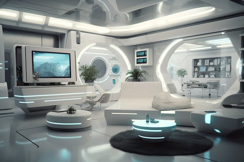Case intelligenti : vivere nel futuro di esperienze di intrattenimento immersive esperienze di vita quotidiana migliorate grazie a royalty illustrazione gratis