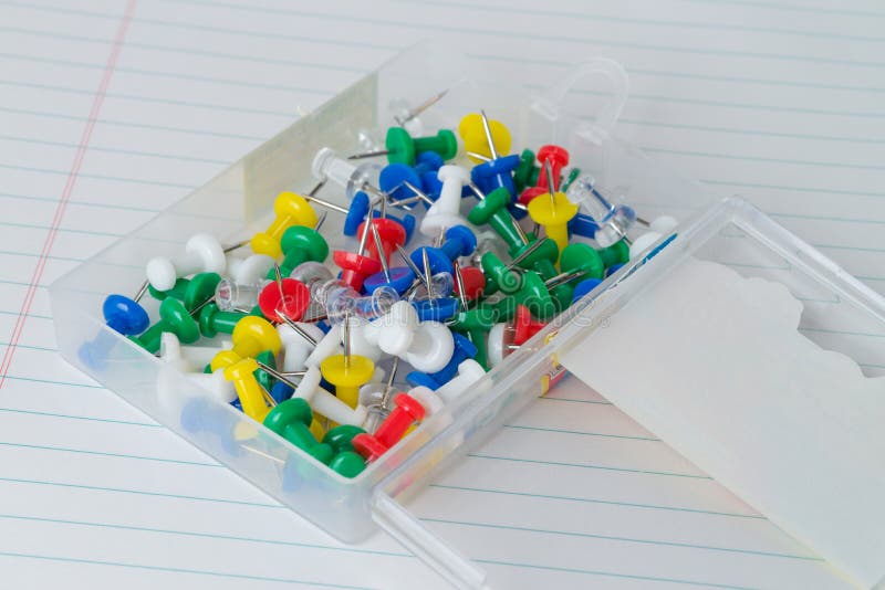 Clear Thumb Tacks 1 stock photo. Image of pushpins, bulletin 7419750