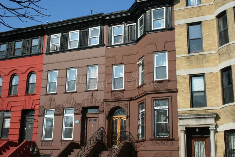 Case tipiche a New York fotografia stock. Immagine di domestico 4677328