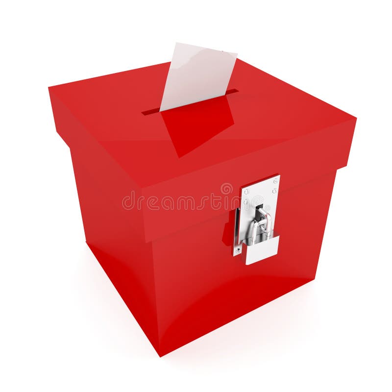 Casella di scheda elettorale rossa royalty illustrazione gratis