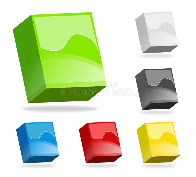 Caselle variopinte 3D royalty illustrazione gratis Caselle variopinte 3D royalty illustrazione gratis