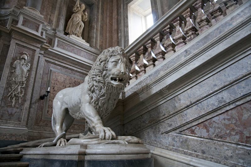 Caserta italy slottkunglig person royaltyfri foto