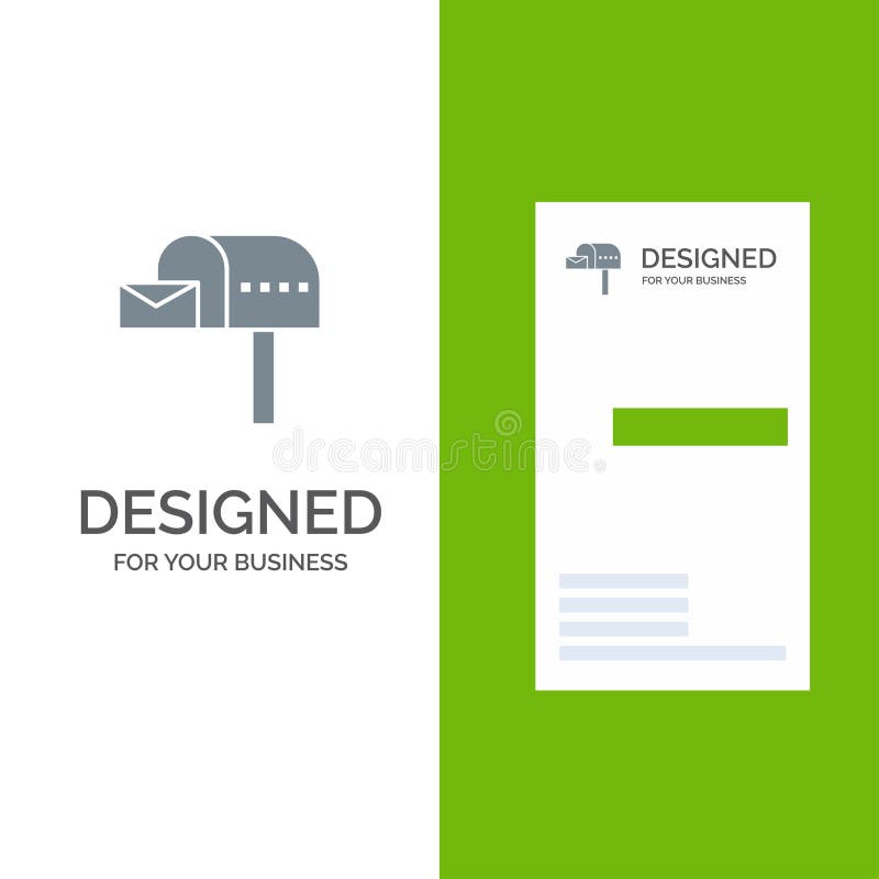 Caseta poștală de e-mail pentru cutia poștală de tip cutie poștală pentru poștă electronică și design pentru sigla gri și șablon p royalty free illustration