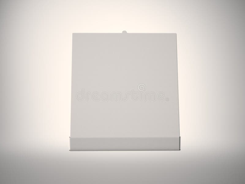 Casetă foto goală cu pizza albă deschisă pe fundal abstract. machetă orizontală 3d redare royalty free stock photos
